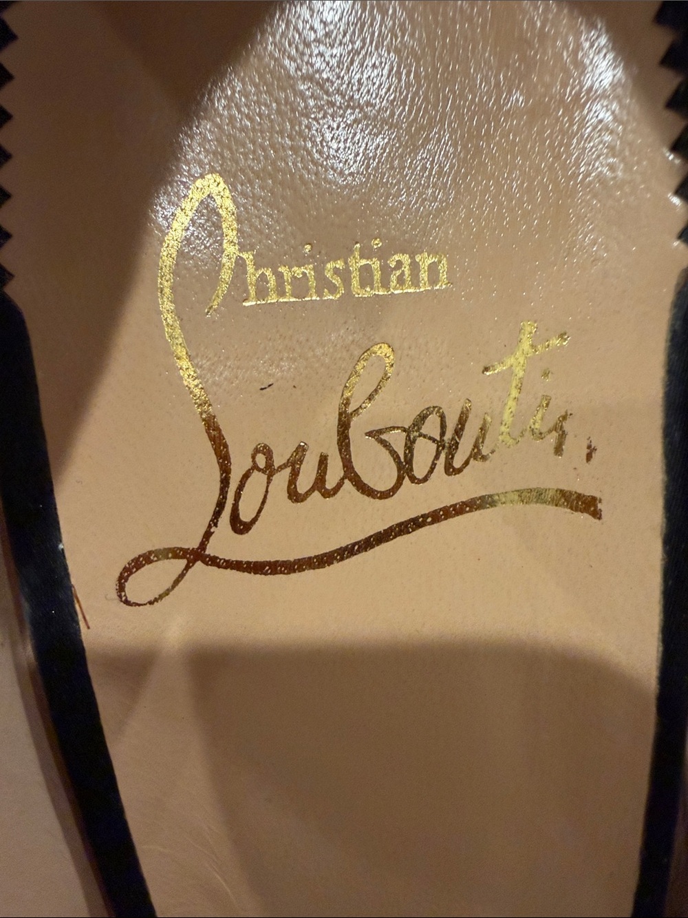 Christian Louboutin Black Lace Peep-Toe Heels with Pink Bow Accent - Picture 6 of 9